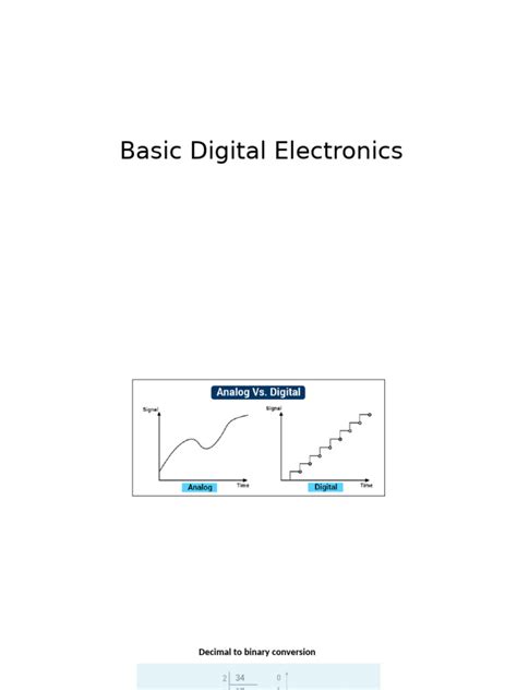 Basic Digital Electronics Theory Study Guide