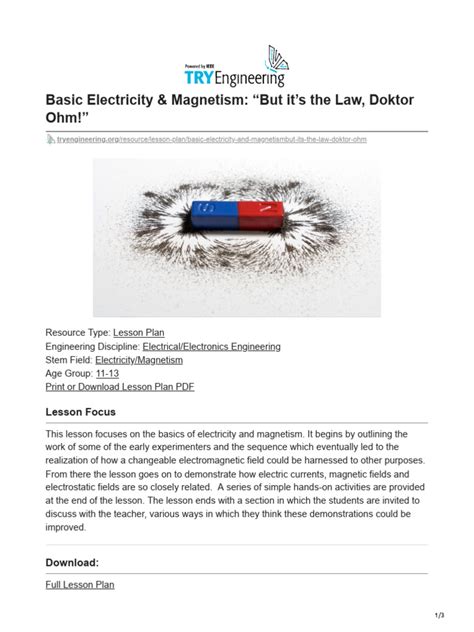 Basic Electricity Tip At Amp T