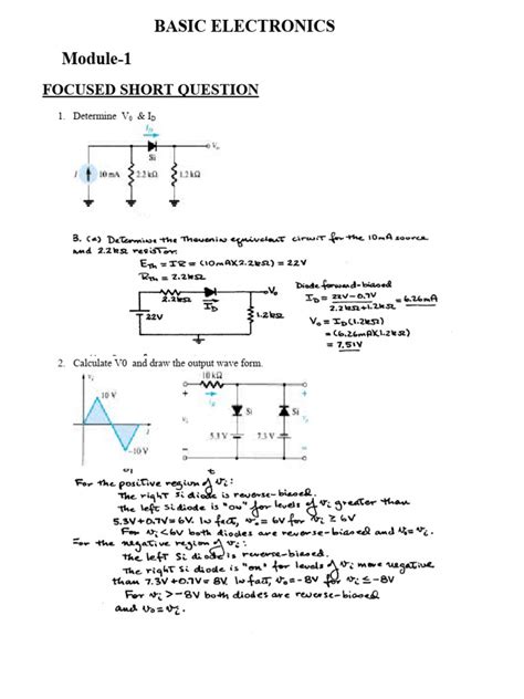 Basic Electronics Questions