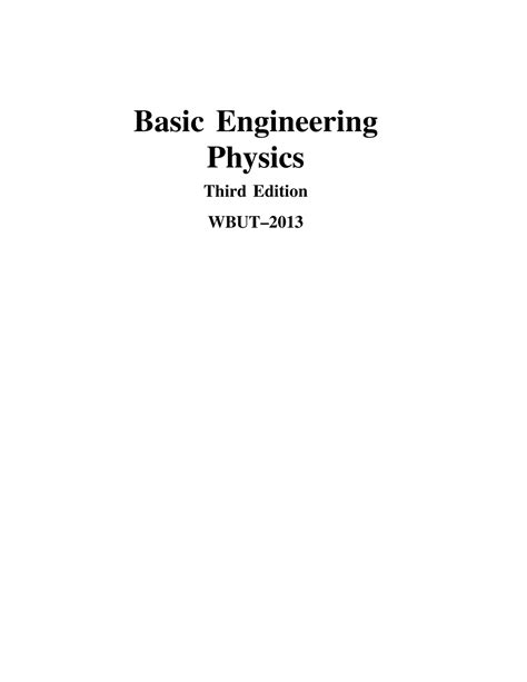 Basic Engineering Physics