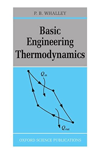 Basic Engineering Thermodynamics Oxford Science Publications Monographs
