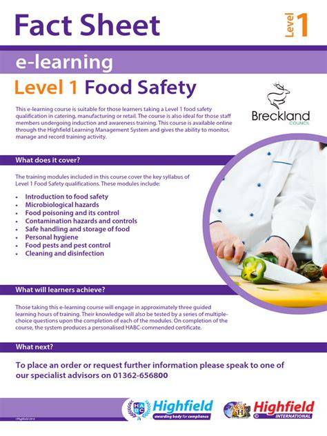 Basic Food Safety Level 1 Assets Publishingrvice