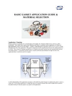 Basic Gasket Application Guide Material Selection