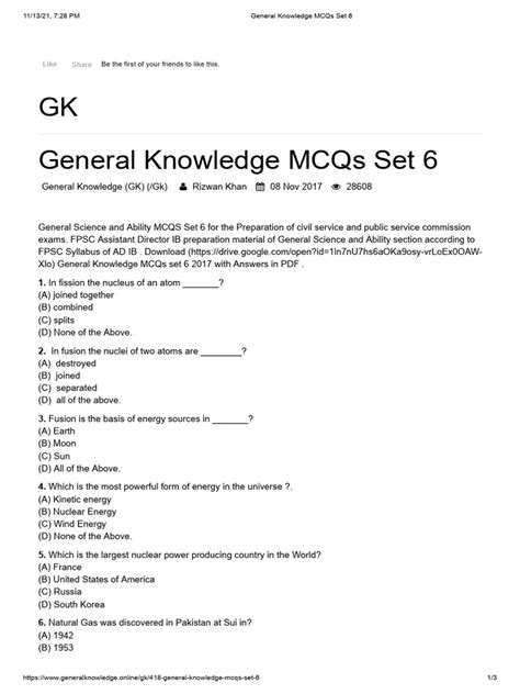 Basic General Knowledge Mcqs Ezgolearning Com