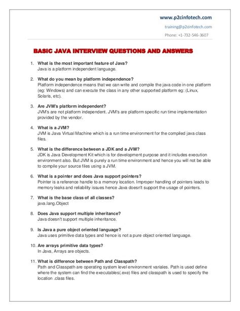 Basic Java Interview Questions And Answers For Freshers In