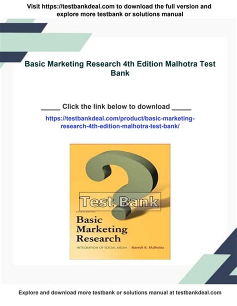 Basic Marketing Research 4th Edition Malhotra