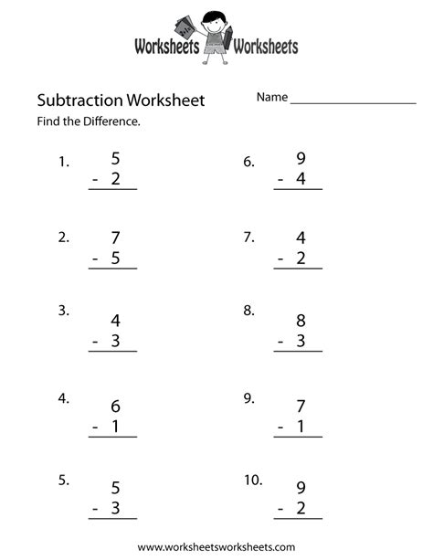 Basic Math All About Subtraction Simple Subtraction - Simple Subtraction