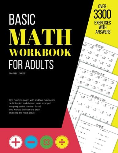Basic Math Workbook For Adults Activity Book With Basic Math Worksheets For Adults - Basic Math Worksheets For Adults