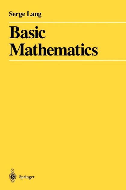 basic mathematics serge lang