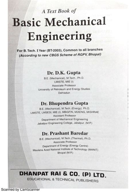 Basic Mechanical Engineering Pdf
