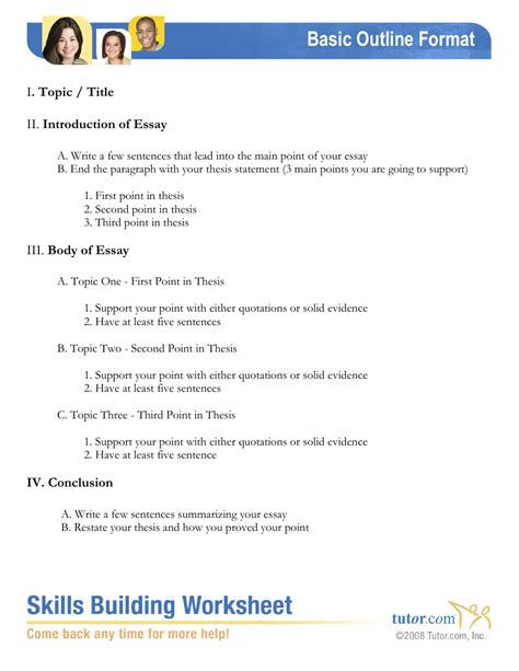 Basic Outline Format Tutor