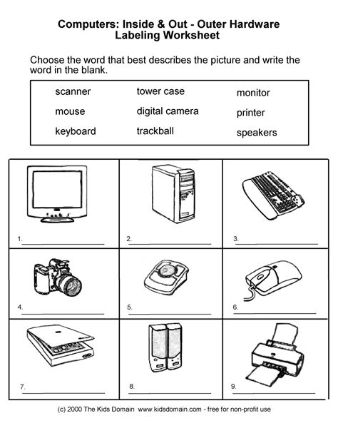 Basic Parts Of The Computer Worksheet Live Worksheets Computer Basic Worksheet Answers - Computer Basic Worksheet Answers