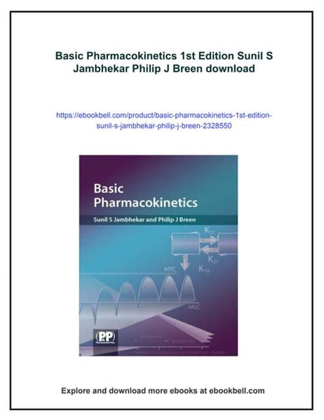 Basic Pharmacokinetics By Sunil S Ph D Jambhekar Philip