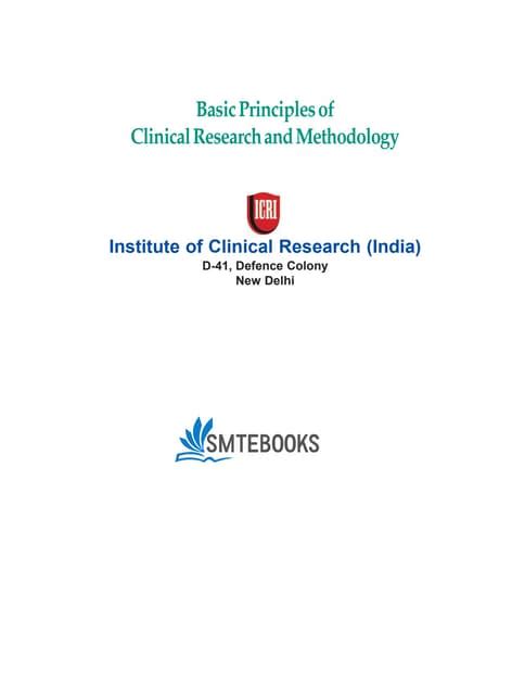 Basic Principles Of Clinical Research And Methodology 1st Edition