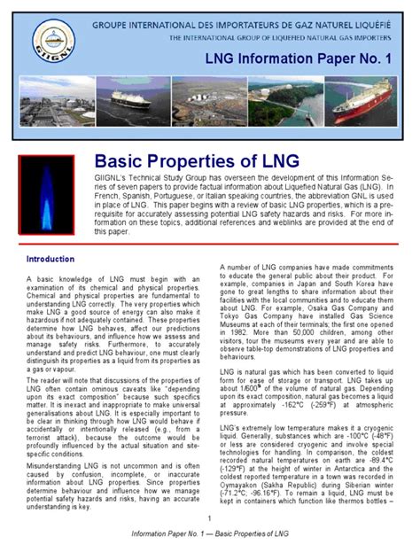 Basic Properties Of Lng Giignl