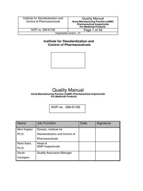 basic quality manual