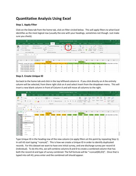 Basic Quantitative Analysis Using Excel To Analyze Your Data