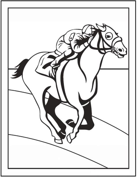 Basic Race Horse Coloring Page Download Print Or Race Horse Coloring Pages - Race Horse Coloring Pages