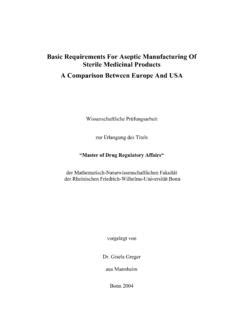 Basic Requirements For Aseptic Manufacturing Of Sterile