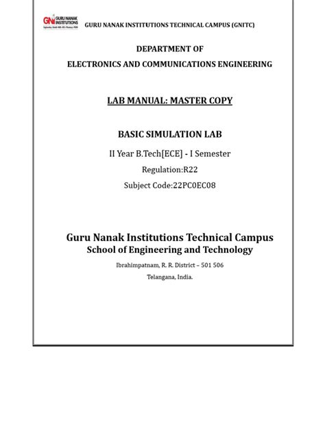 Basic Simulation Lab Manual