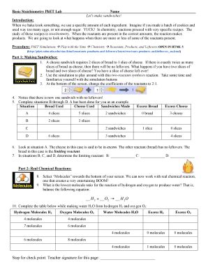 Basic Stoichiometry Phet Lab Homework Exercises Answers