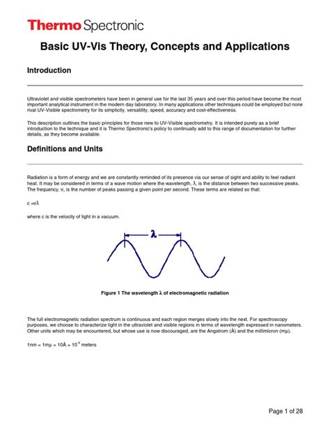 Basic Uv Vis Theory Concepts And Applications