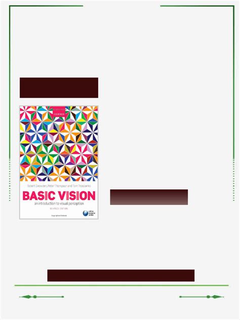 Basic Vision An Introduction To Visual Perception By