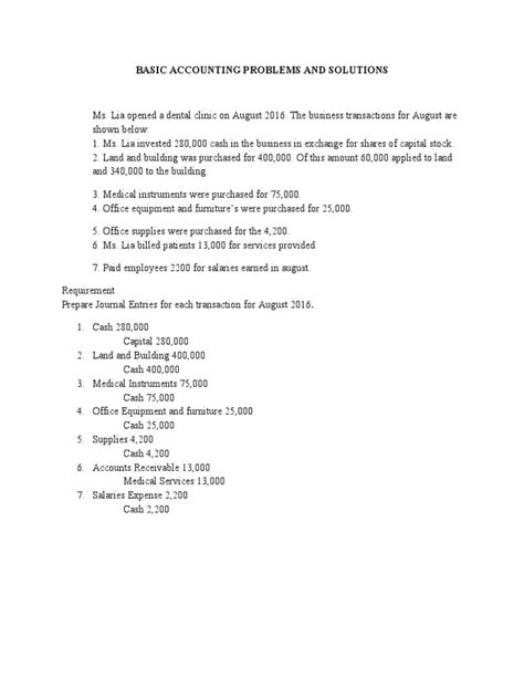 Download Basic Accounting Problems And Solutions 