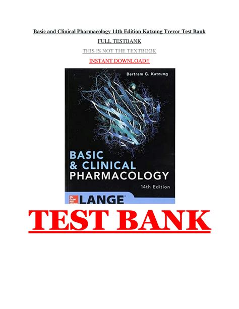 Read Online Basic And Clinical Pharmacology Katzung Test Bank Bing 