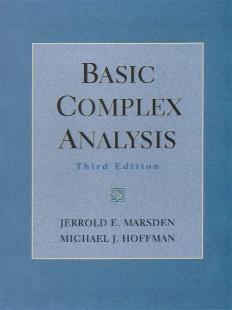 Read Online Basic Complex Analysis Marsden Solutions Pdf 