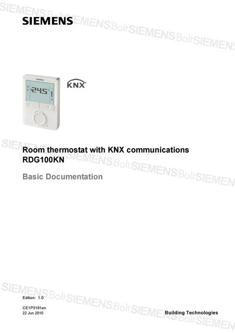 Read Online Basic Documentation Rdg100Kn 