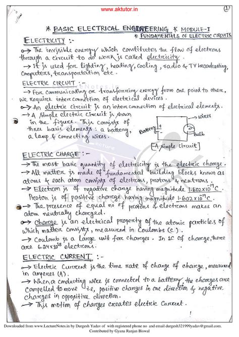 Download Basic Electricity And Electronics Engineering Lecture Notes 
