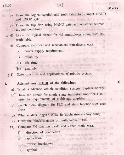 Full Download Basic Electronics And Mechatronics Sample Paper 