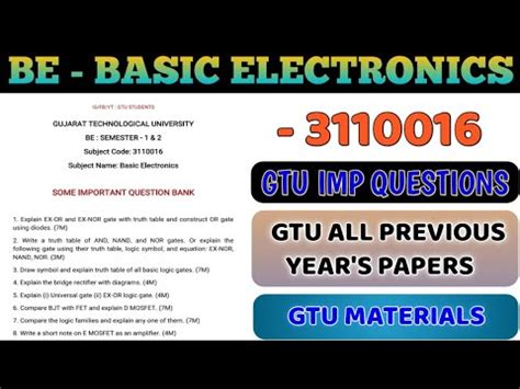 Download Basic Electronics For Gtu Paper 