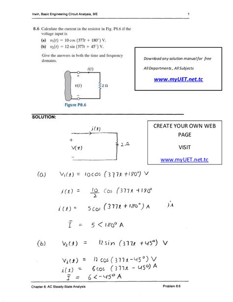 Download Basic Engineering Circuit Analysis 10Th Edition Solution 