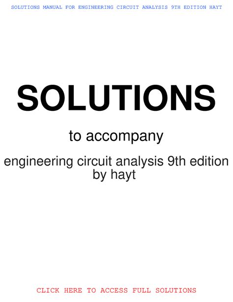 Full Download Basic Engineering Circuit Analysis 9Th Solution Manual 