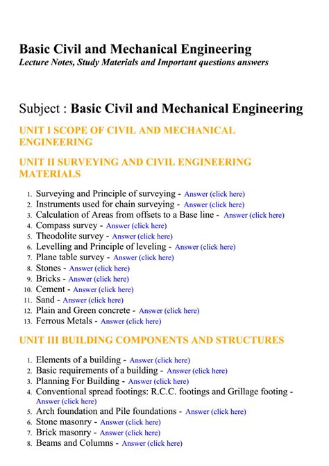Full Download Basic Mechanical Engineering Notes Calicut University 