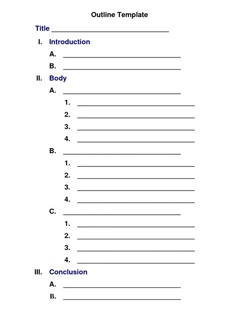 Download Basic Paper Outline Template 