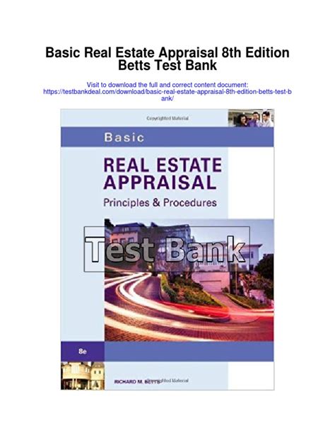Read Online Basic Real Estate Appraisal 8Th Edition 