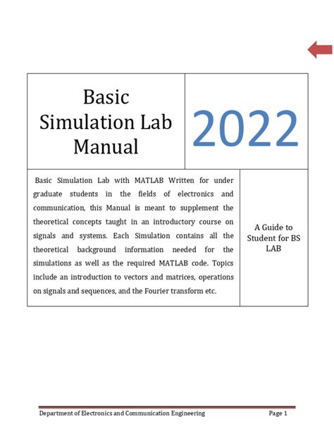 Read Online Basic Simulation Lab Manual Format Jamesmckee 