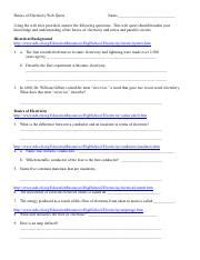 Basics Of Electricity Web Quest Answers