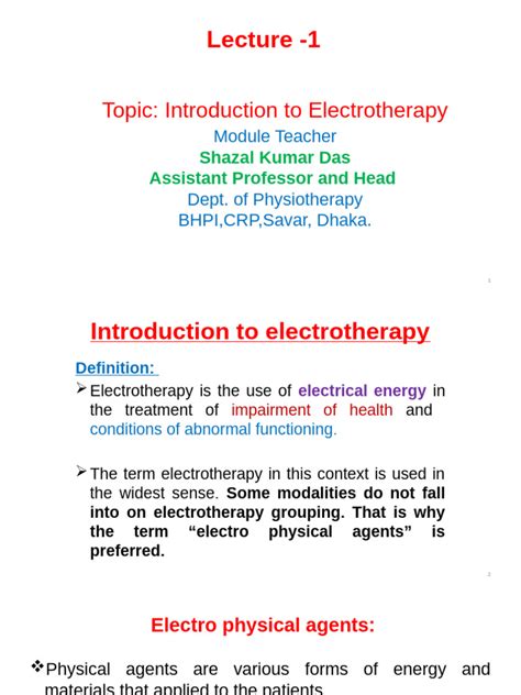 Basics Of Electrotherapy 1st Edition