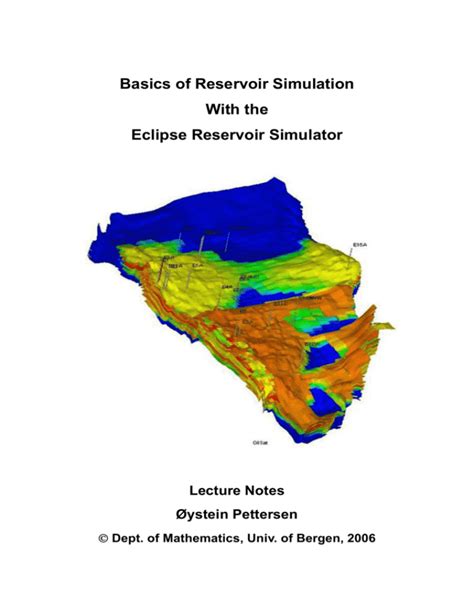 Download Basics Of Reservoir Simulation With The Eclipse Reservoir 