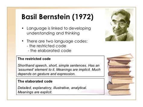 Basil Bernstein On Restricted And Elaborated Codes