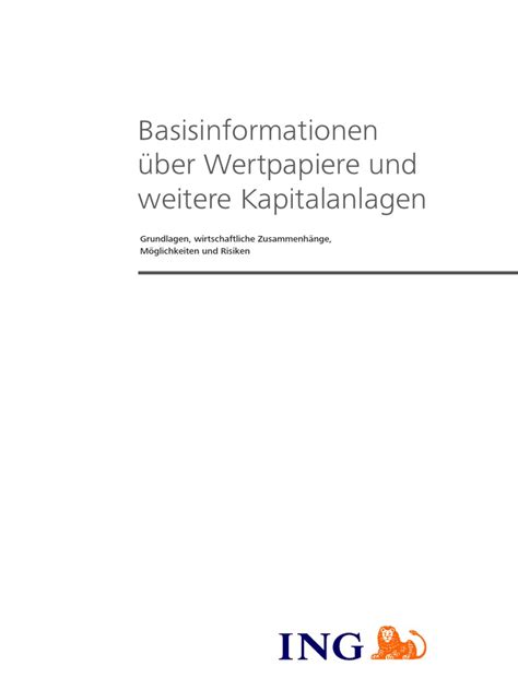 basis informationen wertpapiere pdf