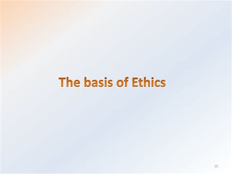 Basis Of Ethics