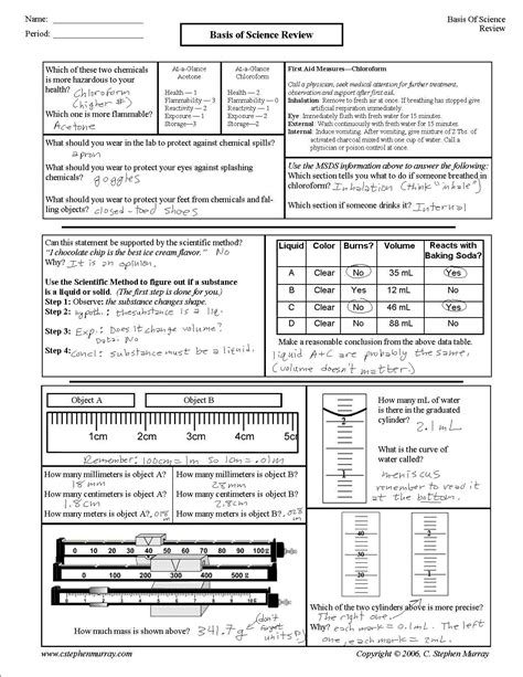 basis of science review answer key