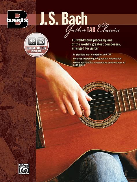 basix guitar tab classics j s bach incl cd