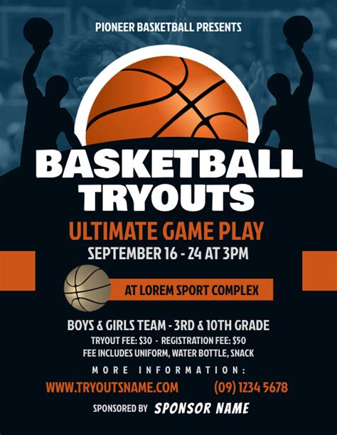 basketball tryout flyers