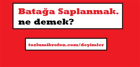 batağa saplanmak deyiminin anlamı nedir